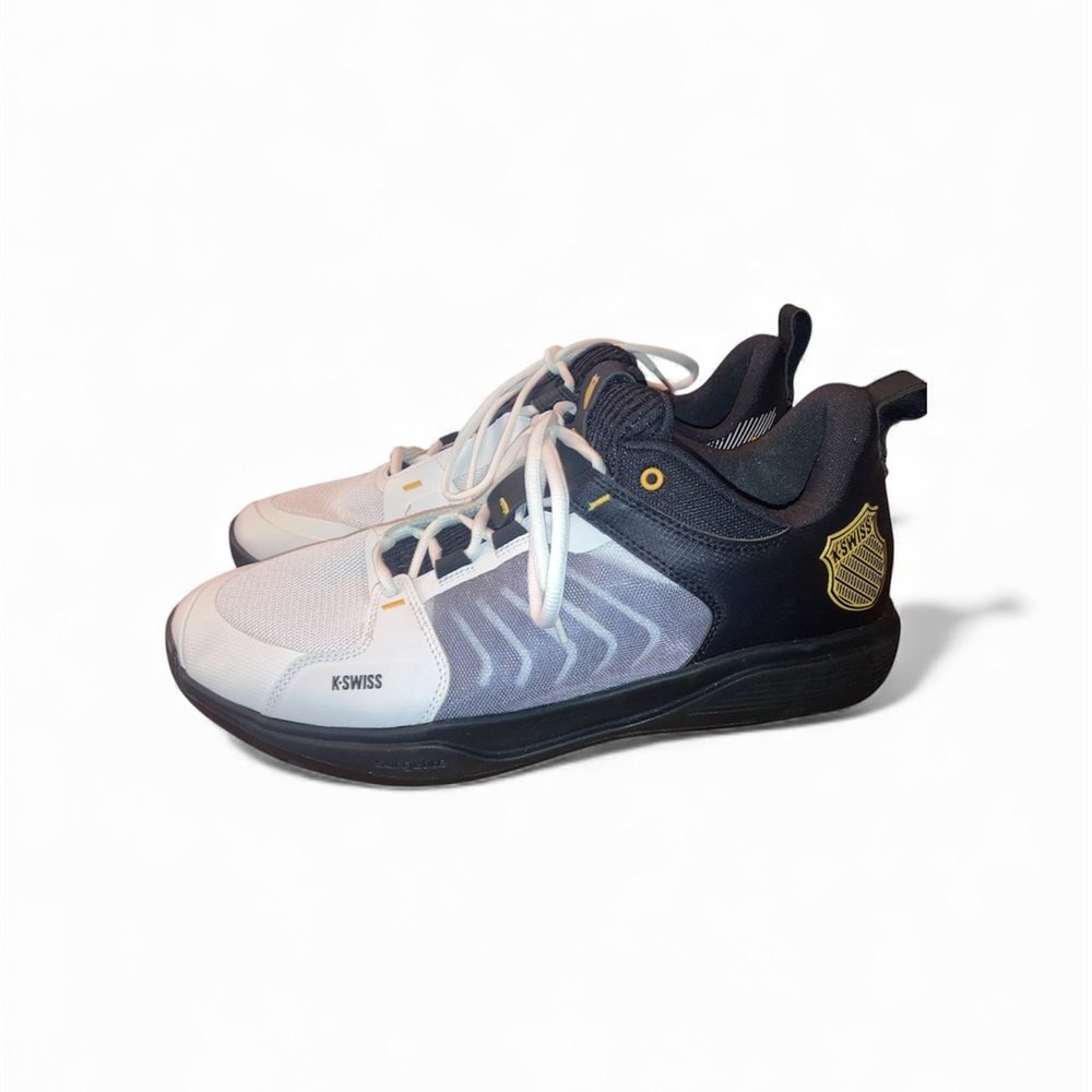 K-Swiss Ultrashot Team Men’s Low Top Sneakers size 13 black and White Shoes